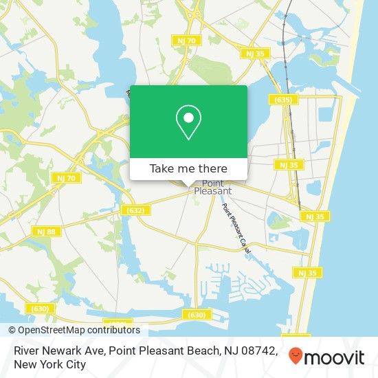 River Newark Ave, Point Pleasant Beach, NJ 08742 map