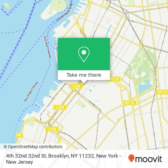 Mapa de 4th 32nd 32nd St, Brooklyn, NY 11232