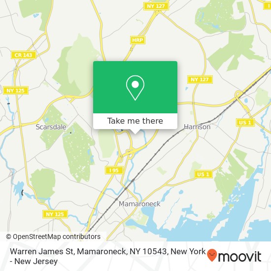 Mapa de Warren James St, Mamaroneck, NY 10543