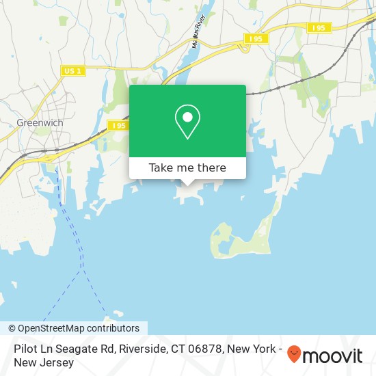 Mapa de Pilot Ln Seagate Rd, Riverside, CT 06878