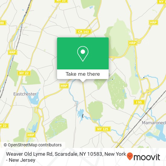 Mapa de Weaver Old Lyme Rd, Scarsdale, NY 10583
