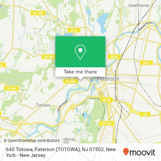 Mapa de 640 Totowa, Paterson (TOTOWA), NJ 07502