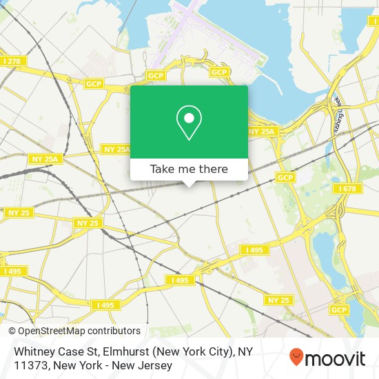 Mapa de Whitney Case St, Elmhurst (New York City), NY 11373