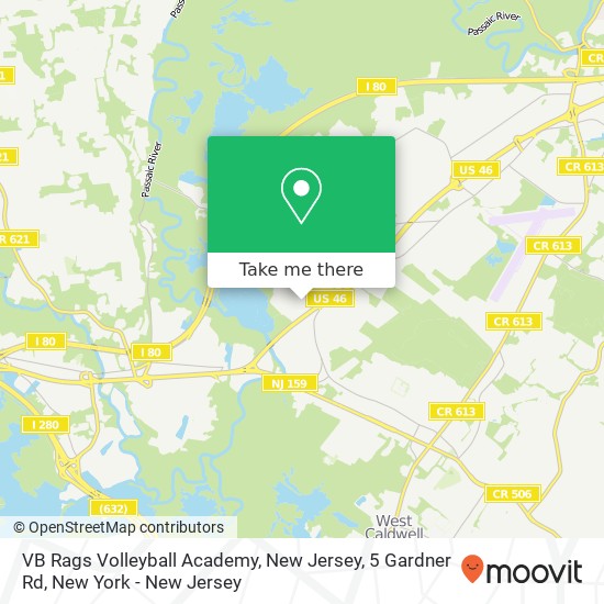 Mapa de VB Rags Volleyball Academy, New Jersey, 5 Gardner Rd