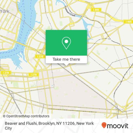 Mapa de Beaver and Flushi, Brooklyn, NY 11206