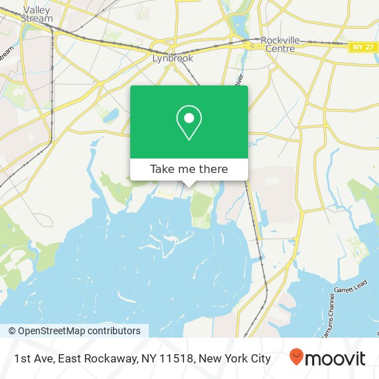 Mapa de 1st Ave, East Rockaway, NY 11518