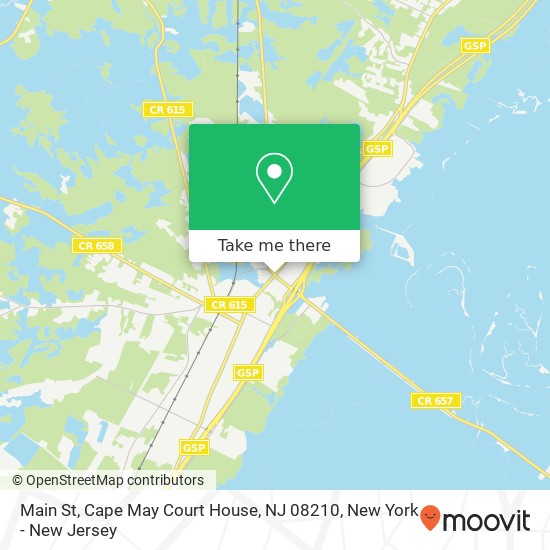 Mapa de Main St, Cape May Court House, NJ 08210