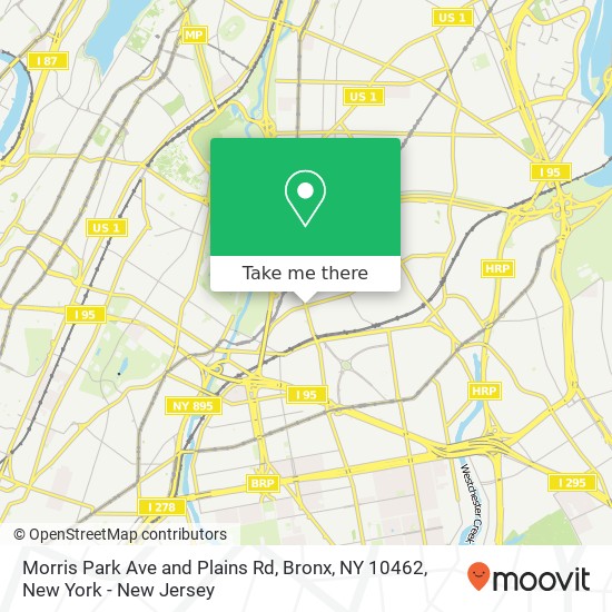 Mapa de Morris Park Ave and Plains Rd, Bronx, NY 10462