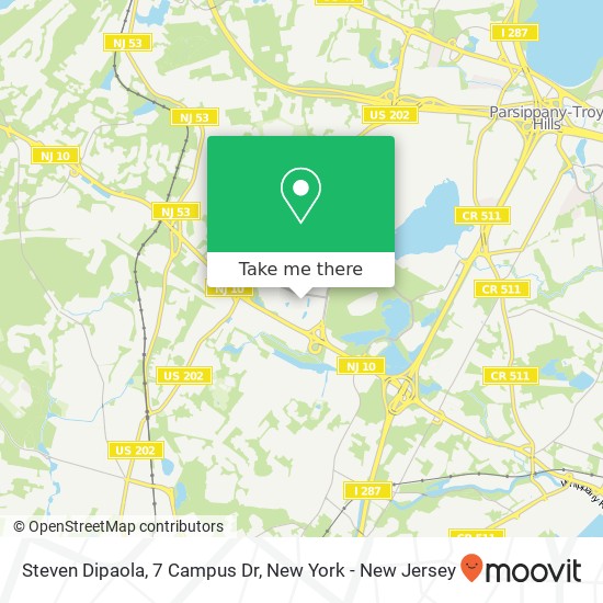 Mapa de Steven Dipaola, 7 Campus Dr