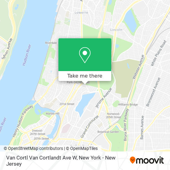 Mapa de Van Cortl Van Cortlandt Ave W