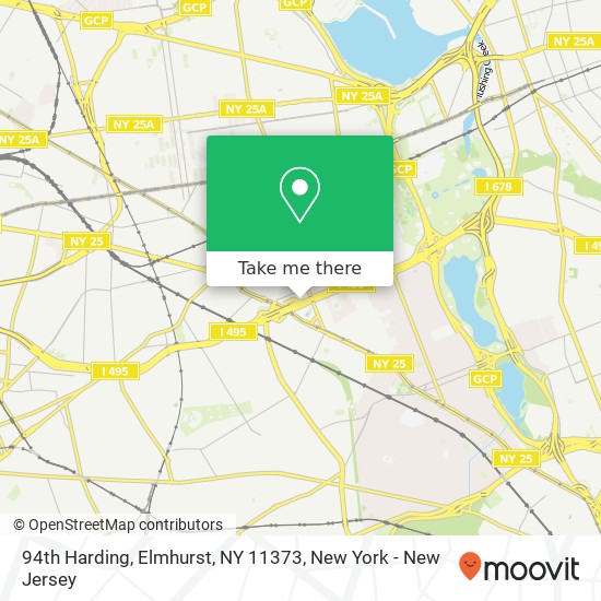 Mapa de 94th Harding, Elmhurst, NY 11373