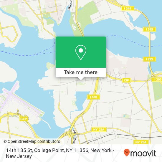 Mapa de 14th 135 St, College Point, NY 11356