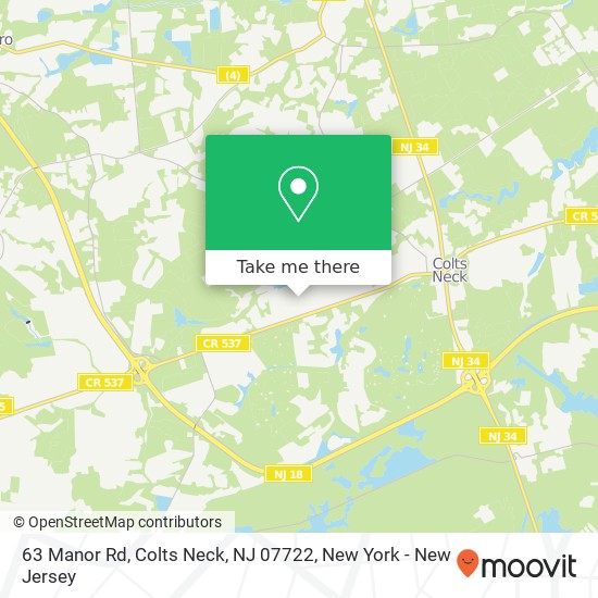 63 Manor Rd, Colts Neck, NJ 07722 map
