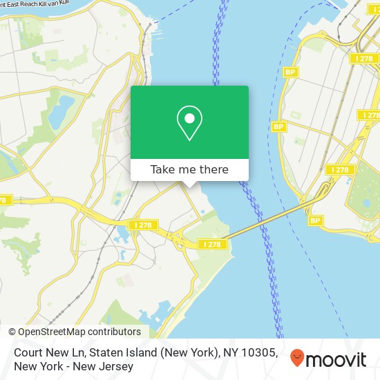 Mapa de Court New Ln, Staten Island (New York), NY 10305