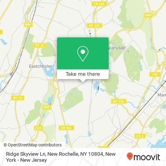 Ridge Skyview Ln, New Rochelle, NY 10804 map