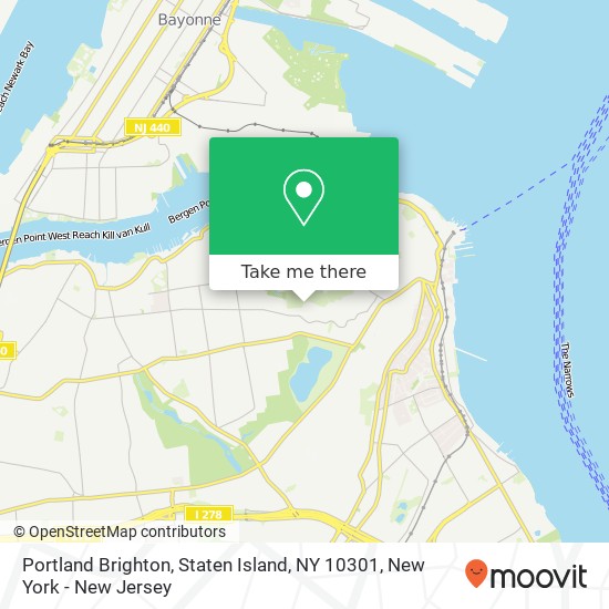 Mapa de Portland Brighton, Staten Island, NY 10301