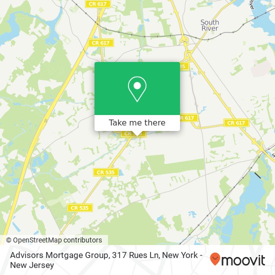 Mapa de Advisors Mortgage Group, 317 Rues Ln