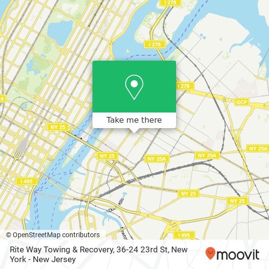 Mapa de Rite Way Towing & Recovery, 36-24 23rd St