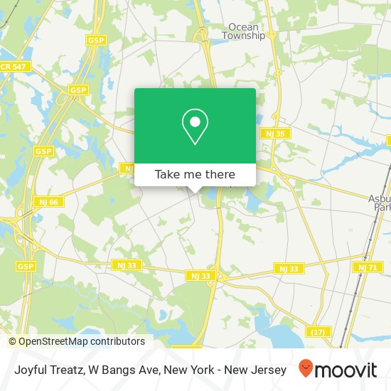Mapa de Joyful Treatz, W Bangs Ave