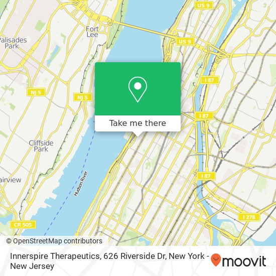 Mapa de Innerspire Therapeutics, 626 Riverside Dr