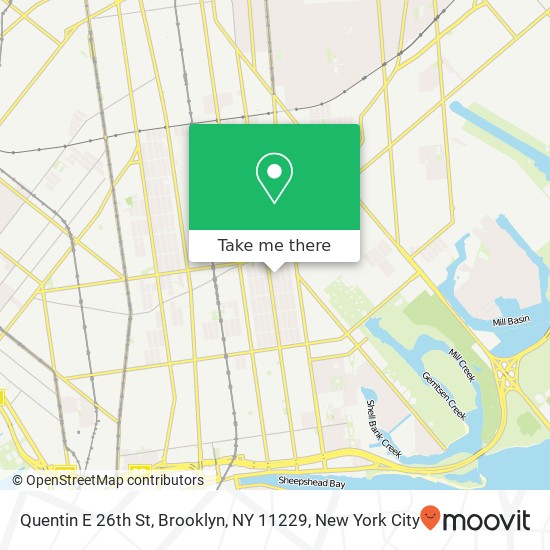Mapa de Quentin E 26th St, Brooklyn, NY 11229