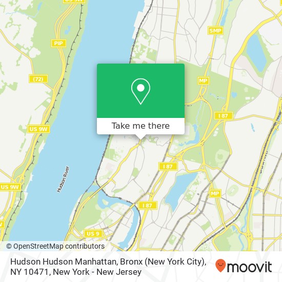 Hudson Hudson Manhattan, Bronx (New York City), NY 10471 map