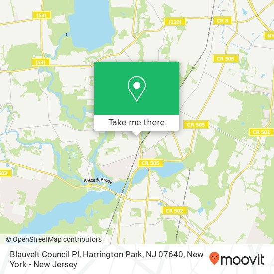 Mapa de Blauvelt Council Pl, Harrington Park, NJ 07640