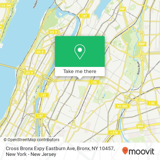 Cross Bronx Expy Eastburn Ave, Bronx, NY 10457 map