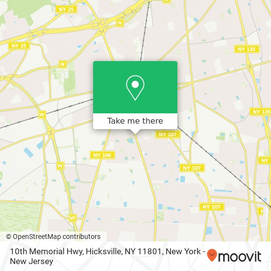 Mapa de 10th Memorial Hwy, Hicksville, NY 11801