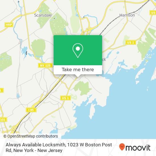 Always Available Locksmith, 1023 W Boston Post Rd map