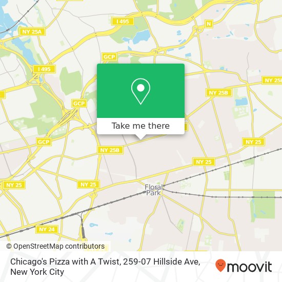 Mapa de Chicago's Pizza with A Twist, 259-07 Hillside Ave