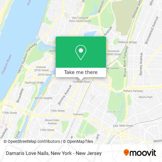 Damaris Love Nails map