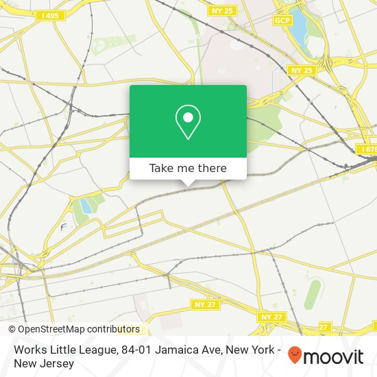 Mapa de Works Little League, 84-01 Jamaica Ave