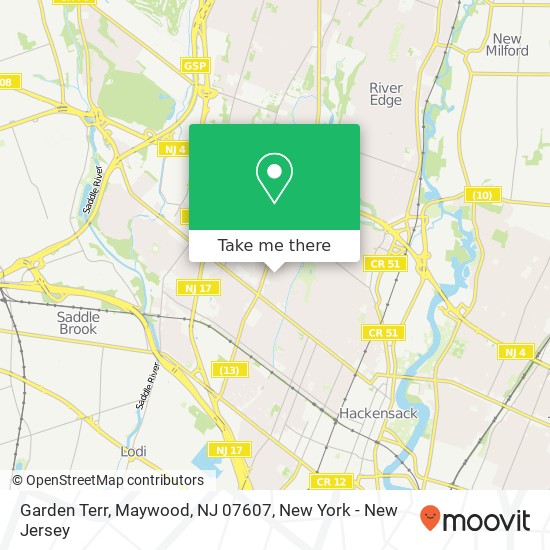 Garden Terr, Maywood, NJ 07607 map