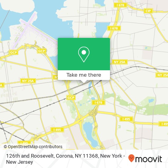 126th and Roosevelt, Corona, NY 11368 map