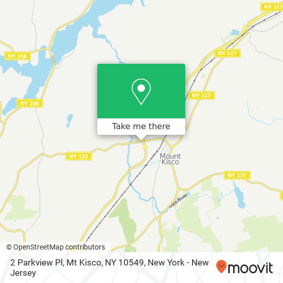 Mapa de 2 Parkview Pl, Mt Kisco, NY 10549