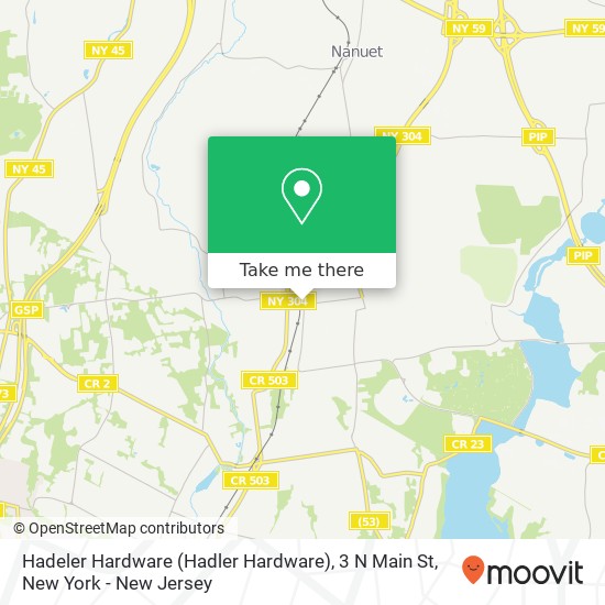 Mapa de Hadeler Hardware (Hadler Hardware), 3 N Main St