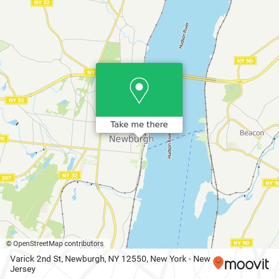 Mapa de Varick 2nd St, Newburgh, NY 12550