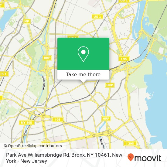 Park Ave Williamsbridge Rd, Bronx, NY 10461 map