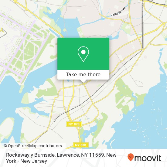 Mapa de Rockaway y Burnside, Lawrence, NY 11559