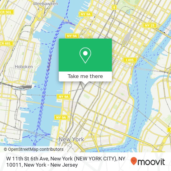 W 11th St 6th Ave, New York (NEW YORK CITY), NY 10011 map