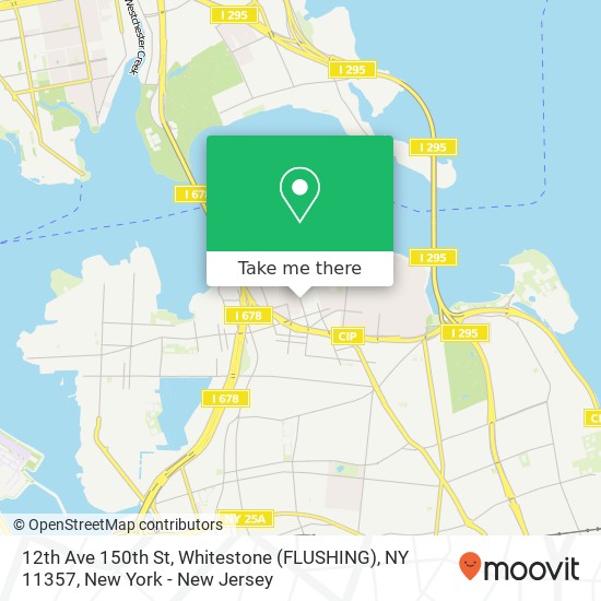 12th Ave 150th St, Whitestone (FLUSHING), NY 11357 map