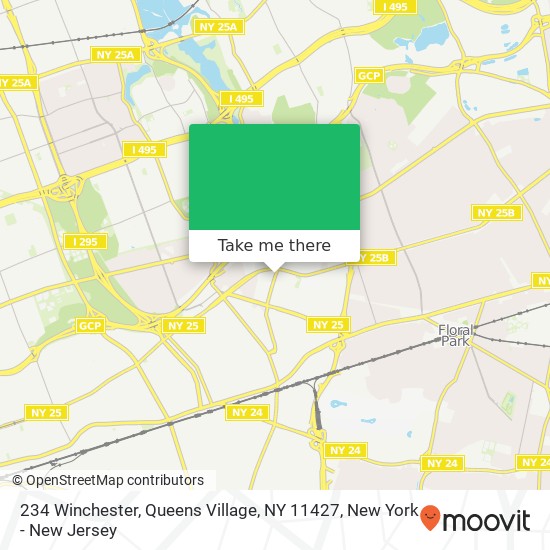 Mapa de 234 Winchester, Queens Village, NY 11427
