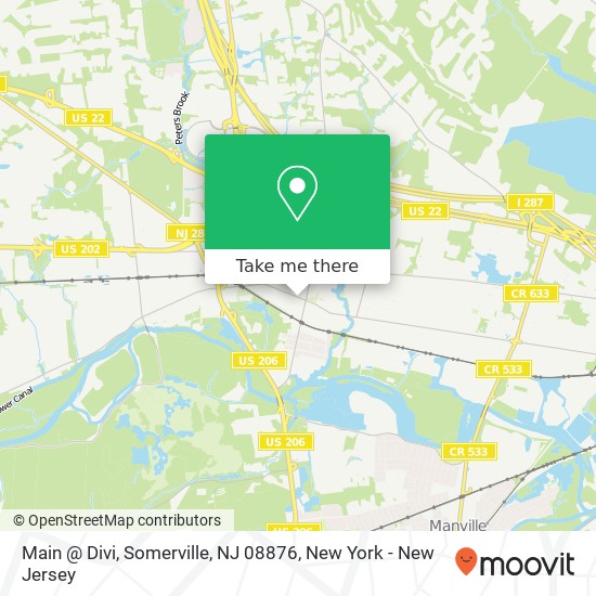 Mapa de Main @ Divi, Somerville, NJ 08876