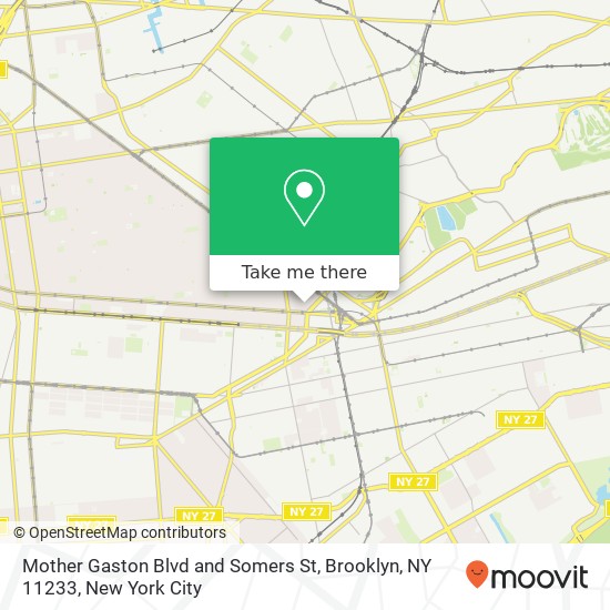 Mapa de Mother Gaston Blvd and Somers St, Brooklyn, NY 11233