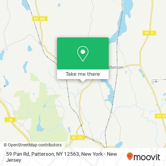 Mapa de 59 Pan Rd, Patterson, NY 12563