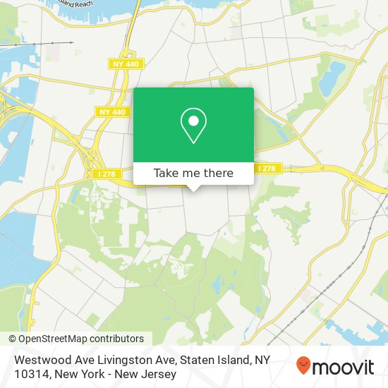 Mapa de Westwood Ave Livingston Ave, Staten Island, NY 10314