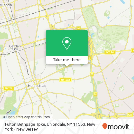 Mapa de Fulton Bethpage Tpke, Uniondale, NY 11553