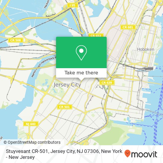 Mapa de Stuyvesant CR-501, Jersey City, NJ 07306