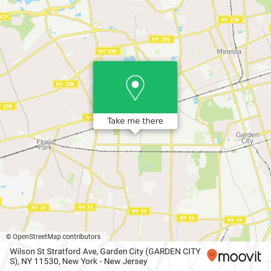 Mapa de Wilson St Stratford Ave, Garden City (GARDEN CITY S), NY 11530
